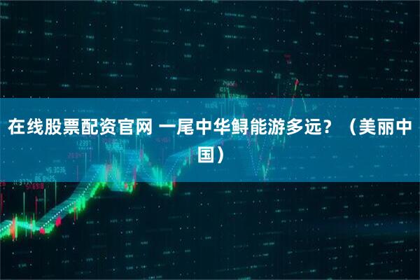 在线股票配资官网 一尾中华鲟能游多远？（美丽中国）